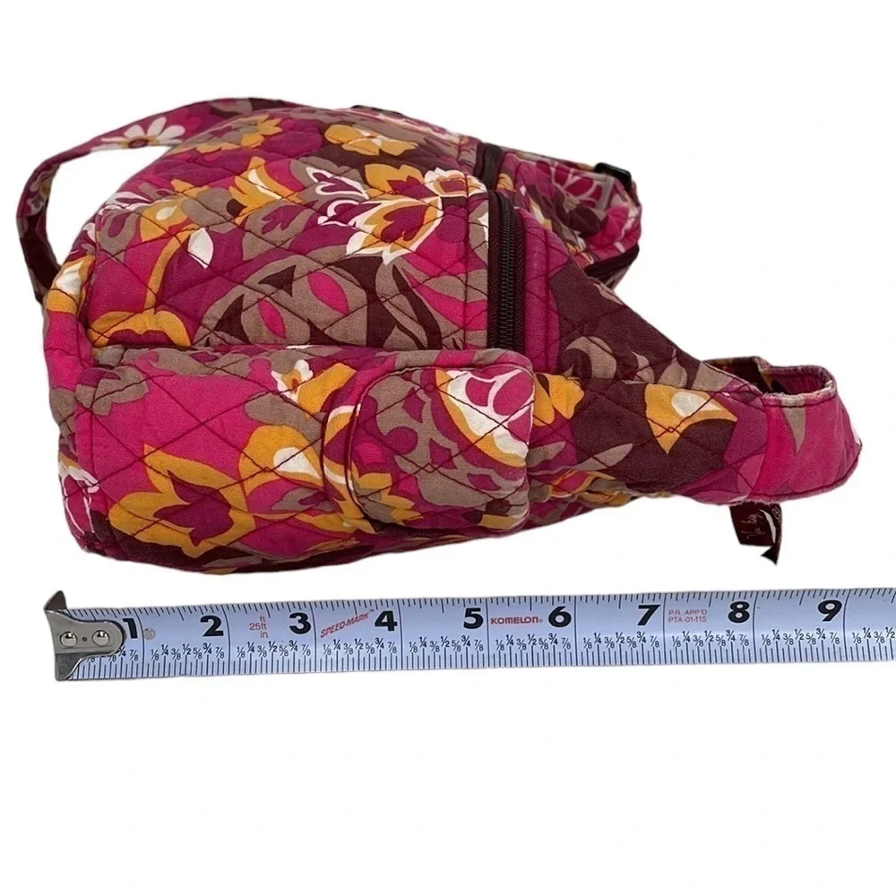Vera Bradley Purse Quilted Floral Hobo Bag Pink Yellow